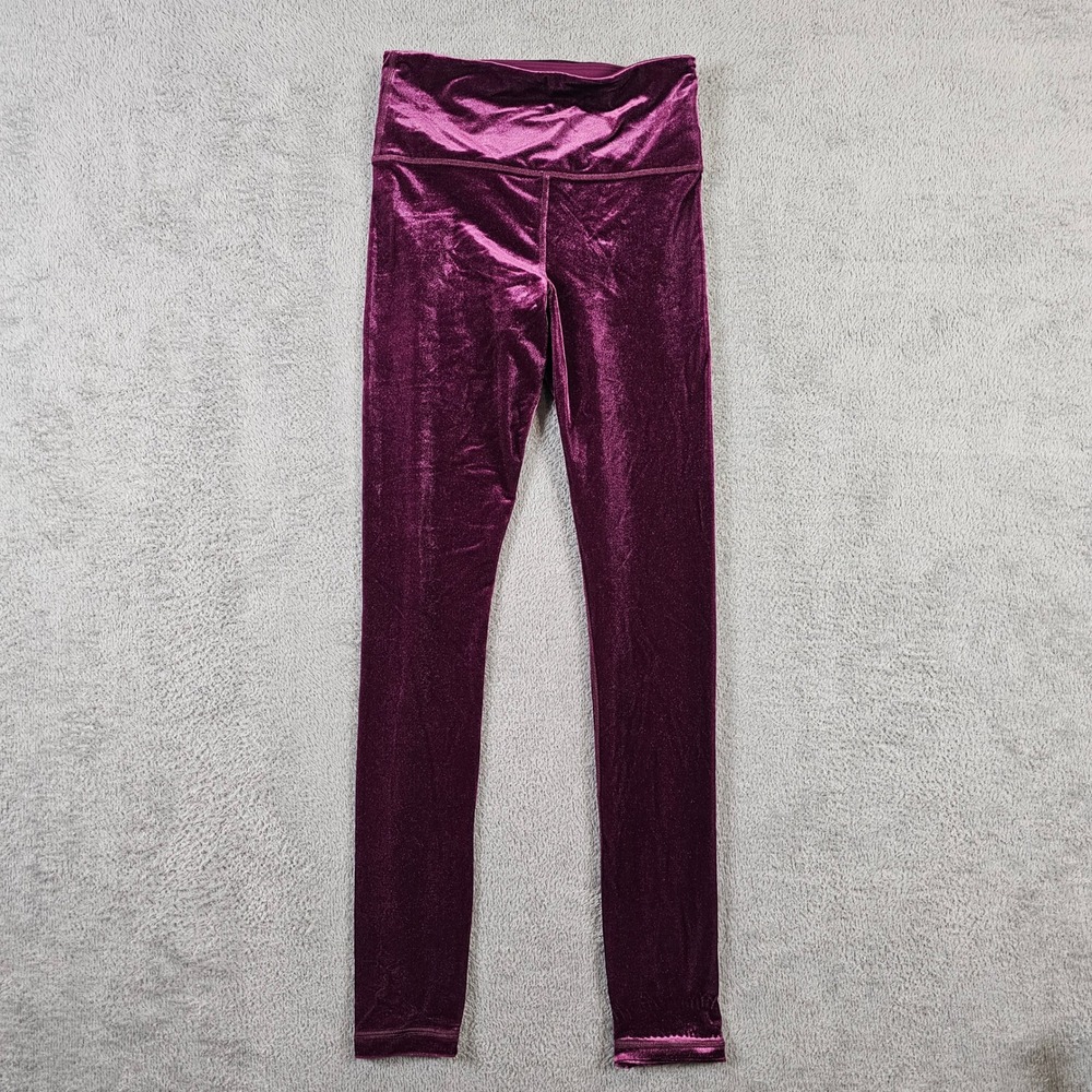 Athleta Elation Velvet Tight Purple High Rise Leggings XS‎ 511387-03